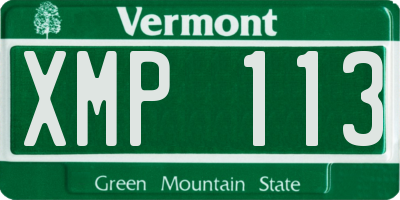 VT license plate XMP113