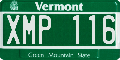 VT license plate XMP116