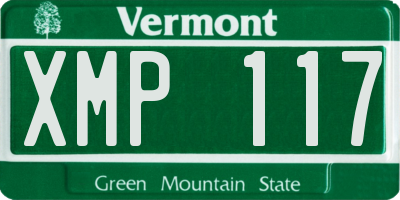 VT license plate XMP117