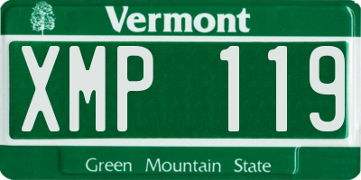 VT license plate XMP119