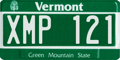 VT license plate XMP121