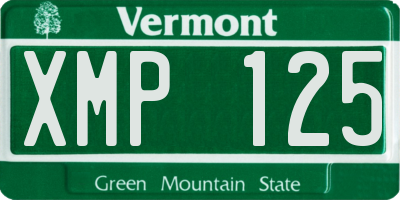 VT license plate XMP125