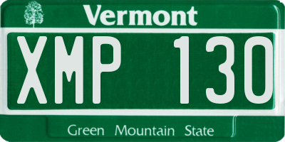 VT license plate XMP130