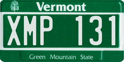 VT license plate XMP131