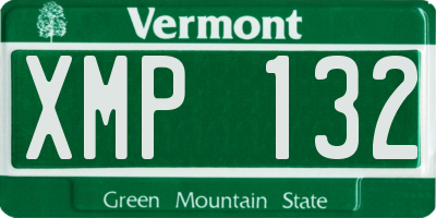 VT license plate XMP132