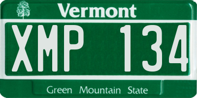 VT license plate XMP134