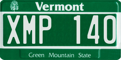 VT license plate XMP140
