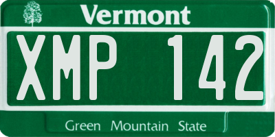 VT license plate XMP142