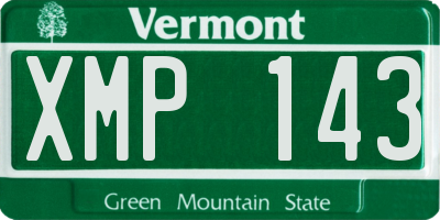 VT license plate XMP143