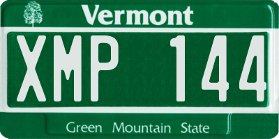 VT license plate XMP144