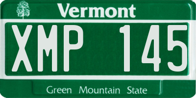 VT license plate XMP145