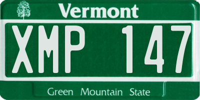 VT license plate XMP147