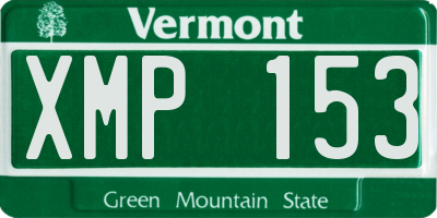 VT license plate XMP153