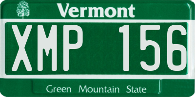 VT license plate XMP156