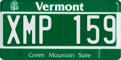 VT license plate XMP159