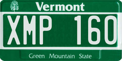 VT license plate XMP160