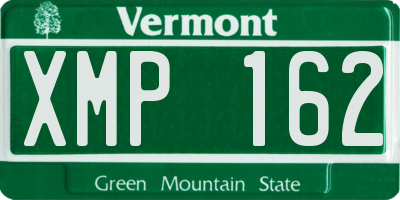 VT license plate XMP162