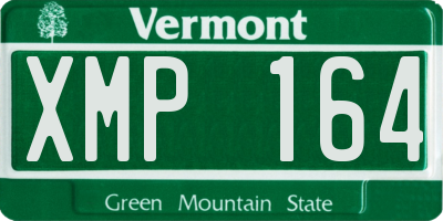 VT license plate XMP164