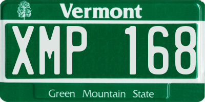 VT license plate XMP168