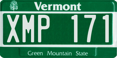 VT license plate XMP171