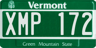VT license plate XMP172