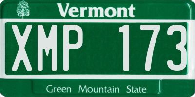 VT license plate XMP173