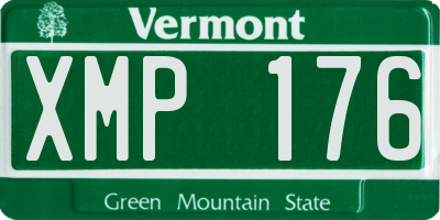 VT license plate XMP176