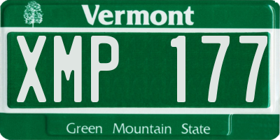 VT license plate XMP177