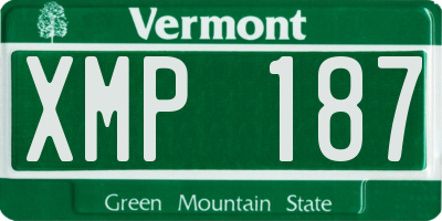 VT license plate XMP187