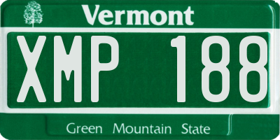 VT license plate XMP188