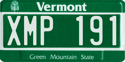 VT license plate XMP191