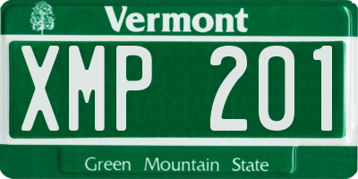 VT license plate XMP201