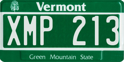 VT license plate XMP213