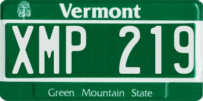 VT license plate XMP219