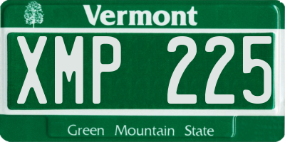 VT license plate XMP225
