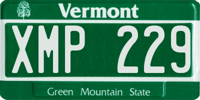 VT license plate XMP229