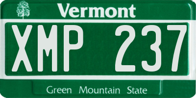 VT license plate XMP237