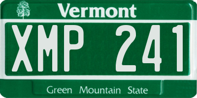 VT license plate XMP241
