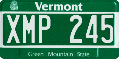 VT license plate XMP245