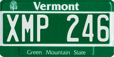 VT license plate XMP246