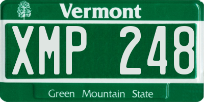 VT license plate XMP248