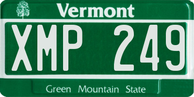 VT license plate XMP249