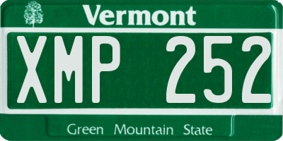 VT license plate XMP252