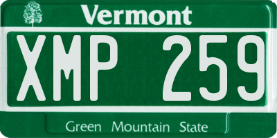 VT license plate XMP259