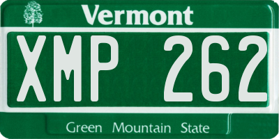 VT license plate XMP262
