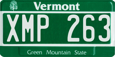 VT license plate XMP263