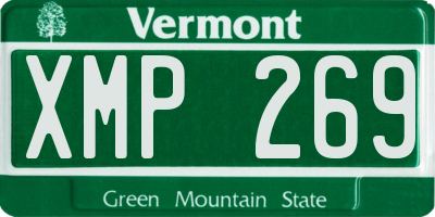 VT license plate XMP269