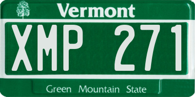 VT license plate XMP271