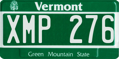 VT license plate XMP276