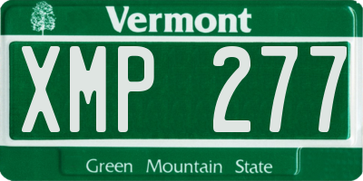 VT license plate XMP277